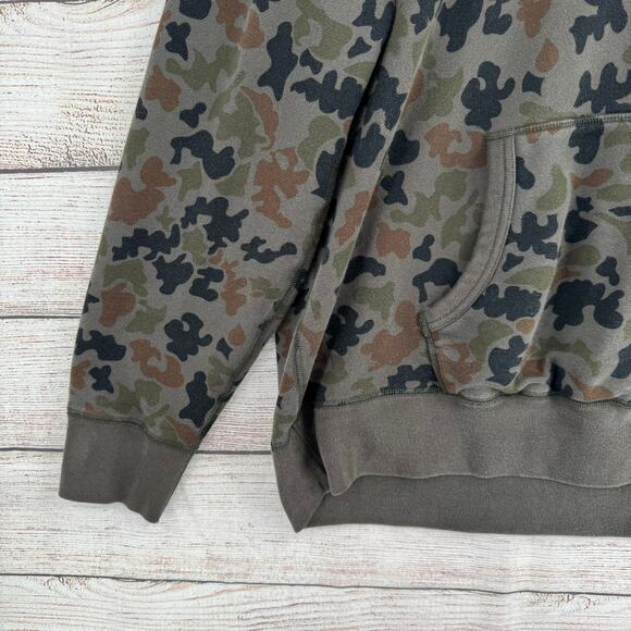 Converse Camouflage Embroidered Hoodie Sweatshirt Mens XL Green Black - Picture 5 of 16